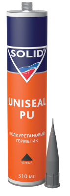 Solid Uniseal PU (310 мл) полиуритановый герметик. Цвет:черный
