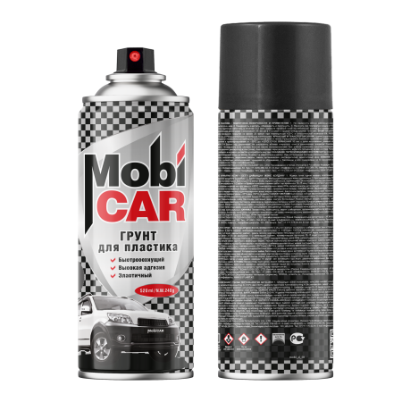 Аэрозольный грунт для Пластика MobiCAR 520 мл Белый