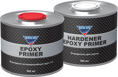 SOLID EPOXI PRIMER - эпоксидный антикорр. грунт 1+1, серый (500мл+500)