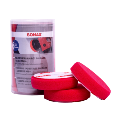 Sonax Твёрдый полировочный круг (красный) (1 шт) Polishing Sponge Red 80мм 493700
